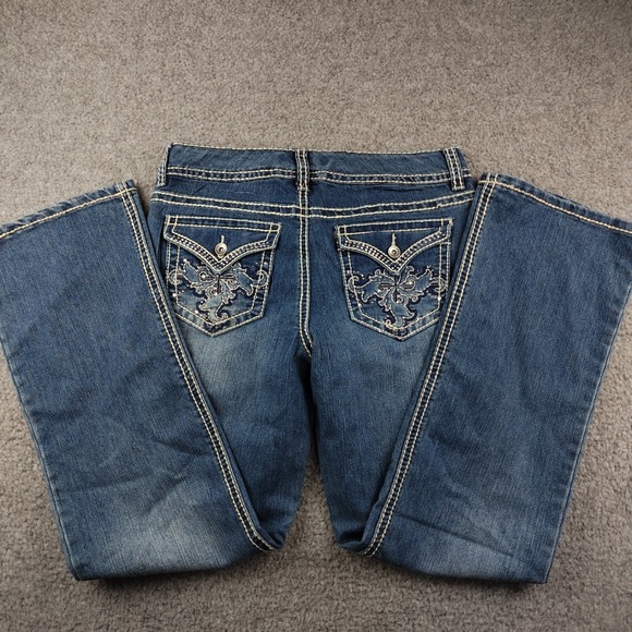 Nine West Denim - Nine West Missy Jeans Womens 10 Blue Bootcut Embroider Rhinestone Embellished